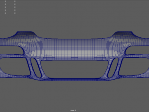 Front Bumper Porsche Custom 3D Model