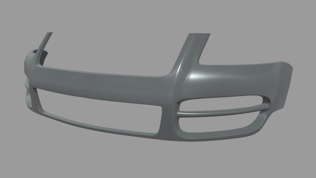 Front Bumper Volkswagen Touareg Model 3D .c4d .max .obj .3ds .fbx .stl .blend 