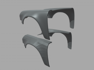 Front Fender Porsche Custom 3D-Modell