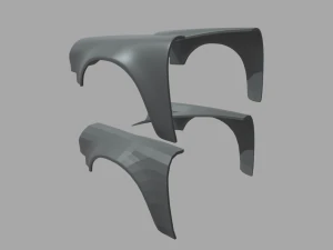 Front Fender Porsche Custom 3D Model