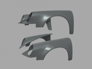 Front Fender Porsche Custom 3D-Modell