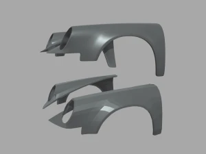 Front Fender Porsche Custom 3D Model