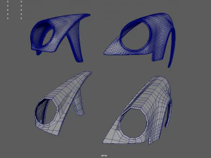 Front Fender Porsche Custom 3D Model