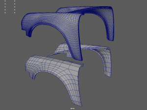 Front Fender Porsche Custom 3D-Modell