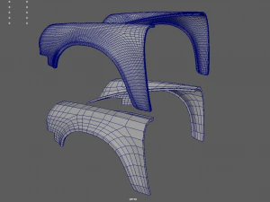 Front Fender Porsche Custom 3D Model