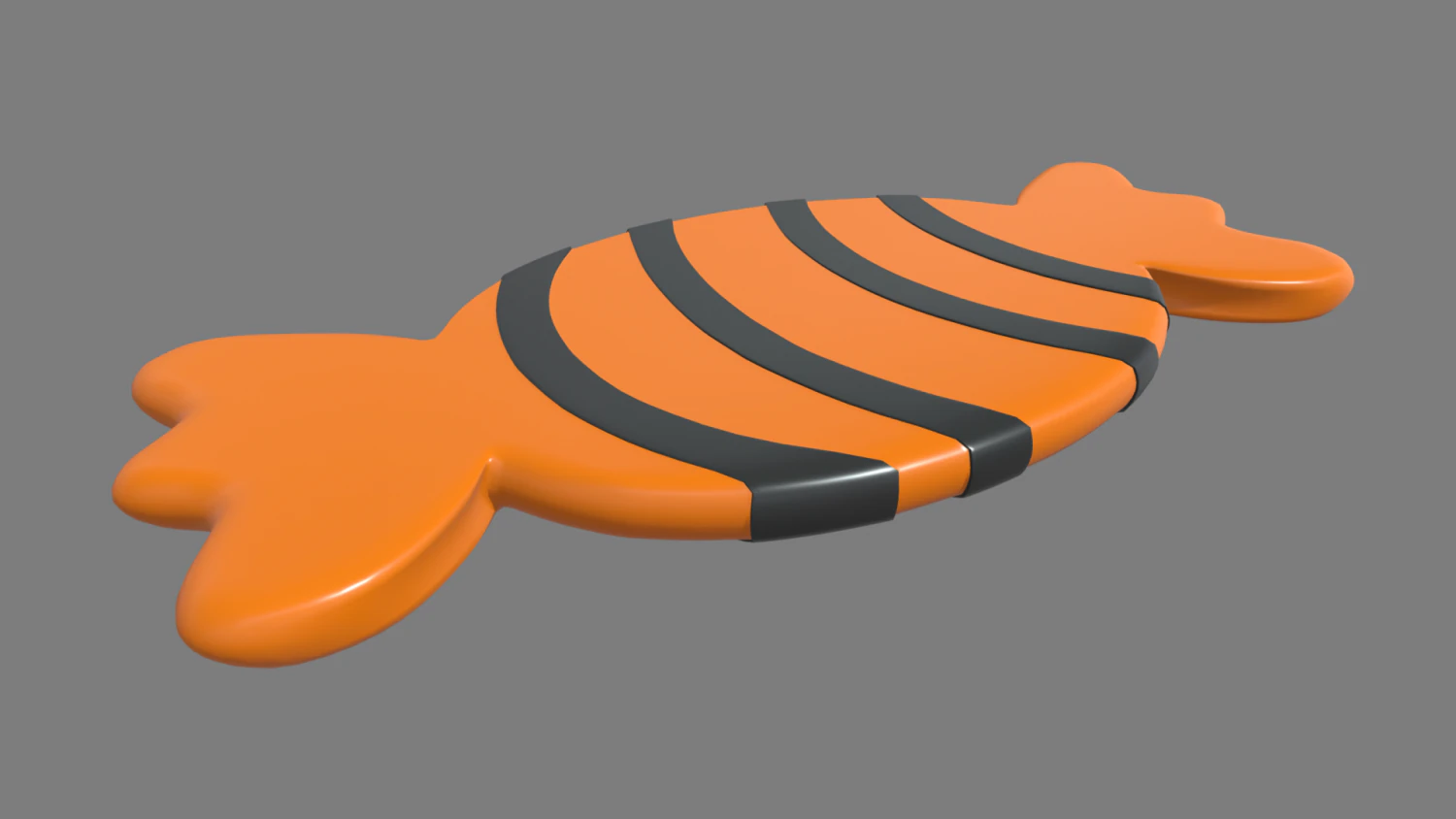 Candy Candy orange and fish 3D Model .c4d .max .obj .3ds .fbx .stl .blend