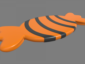Candy Candy orange and fish 3D Model