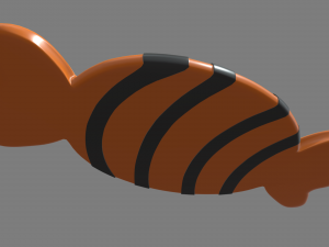Candy Candy orange and fish 3D-Modell