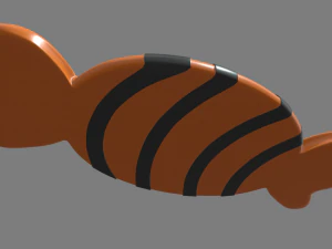 Candy Candy orange and fish 3D Model
