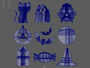 Halloween Candies Pack 01 3D 모델