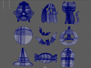 Halloween Candies Pack 01 3D 모델