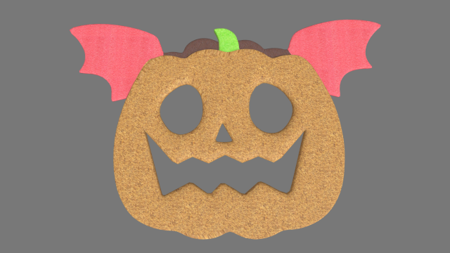 Halloween Pumpkin Cookie 01 3D Model .c4d .max .obj .3ds .fbx .stl .blend 