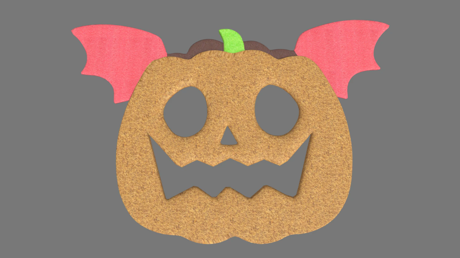 Halloween Pumpkin Cookie 01 3D Model .c4d .max .obj .3ds .fbx .stl .blend 