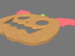 Halloween Pumpkin Cookie 01 3D Model