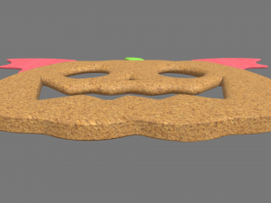 Halloween Pumpkin Cookie 01 3D Model