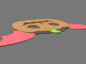 Halloween Pumpkin Cookie 01 3D Model