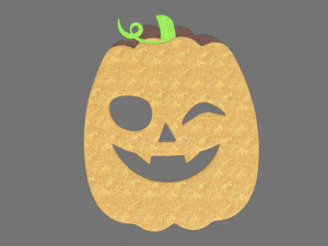 Хэллоуинское тыквенное печенье 04 3D Модель