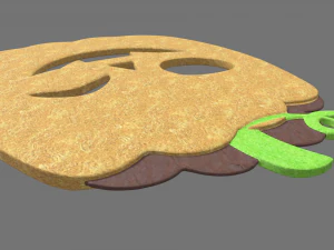 Halloween Pumpkin Cookie 04 3D Model