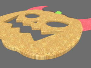 Halloween Pumpkin Cookie 06 3D Model