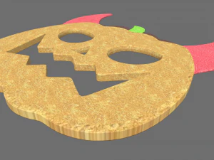 Halloween Pumpkin Cookie 06 3D Model