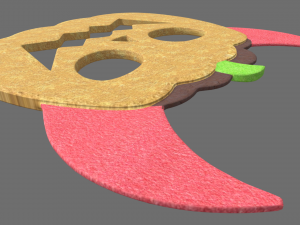 Halloween Pumpkin Cookie 06 3D Model