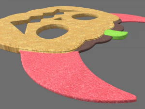 Halloween Pumpkin Cookie 06 3D Model