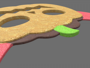 Halloween Pumpkin Cookie 06 3D Model