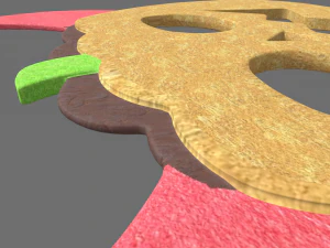 Halloween Pumpkin Cookie 06 3D Model
