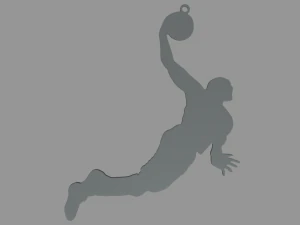Basketball Key Ring Chain 01 3D Print Model