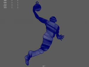 Basketball Key Ring Chain 01 3D Print Model