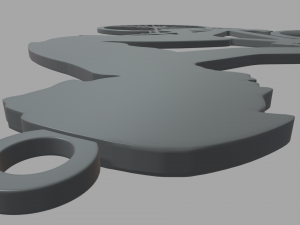 Bike Key Ring Chain 01 3D Print Model