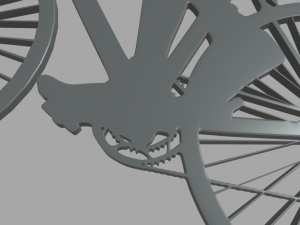 Bike Key Ring Chain 01 3D Print Model
