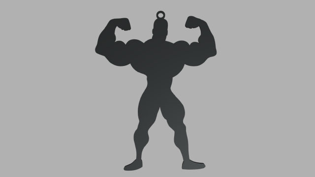 Body Building Key Ring Chain 01 Modelo de impresión 3D .c4d .max .obj .3ds .fbx .stl .blend 