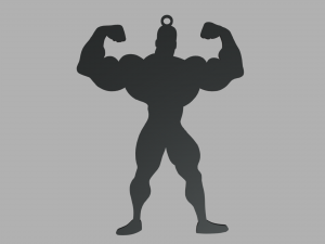 Body Building Key Ring Chain 01 3Dプリントモデル