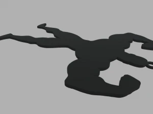 Body Building Key Ring Chain 01 3D Print Model