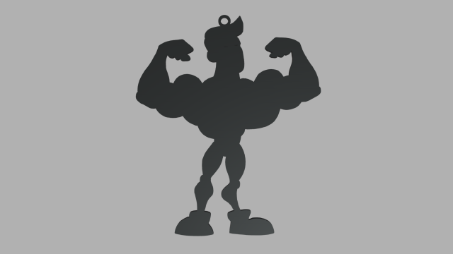 Body Building Key Ring Chain 02 3D प्रिंट मॉडल .c4d .max .obj .3ds .fbx .stl .blend 