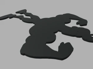 Body Building Key Ring Chain 02 3D Print Model