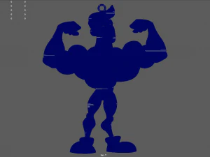 Body Building Key Ring Chain 02 3D Print Model