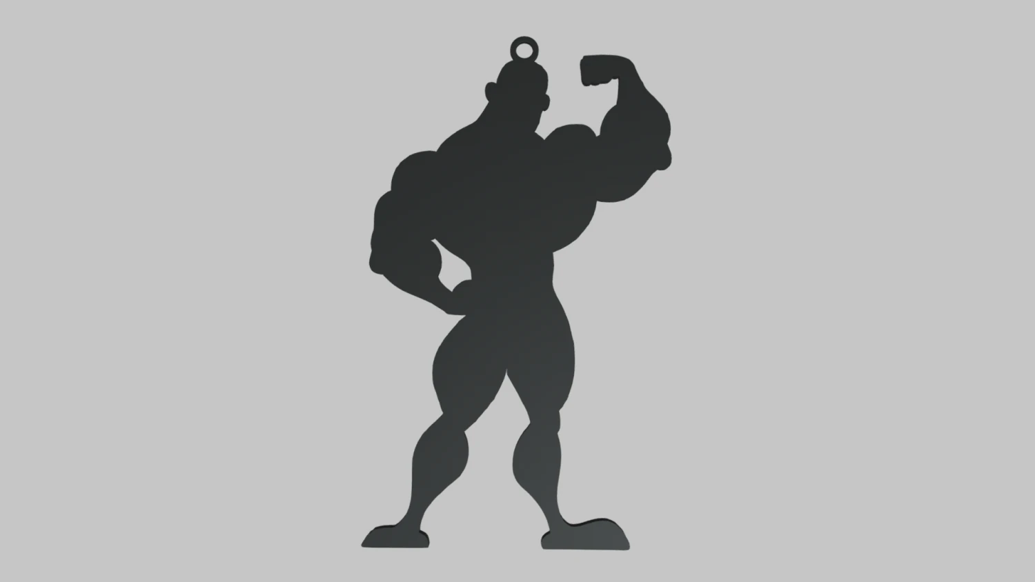 Body Building Key Ring Chain 03 3D Print Model .c4d .max .obj .3ds .fbx .stl .blend