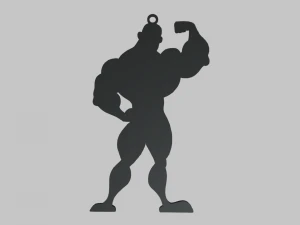 Bodybuilding-Schl&uuml;sselanh&auml;nger 03 3D Druckmodell
