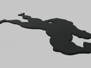 Body Building Key Ring Chain 03 3D Print Model