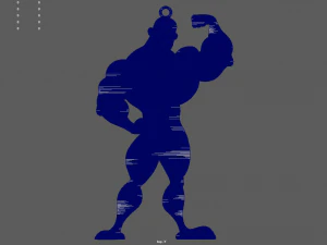 Body Building Key Ring Chain 03 3D Print Model