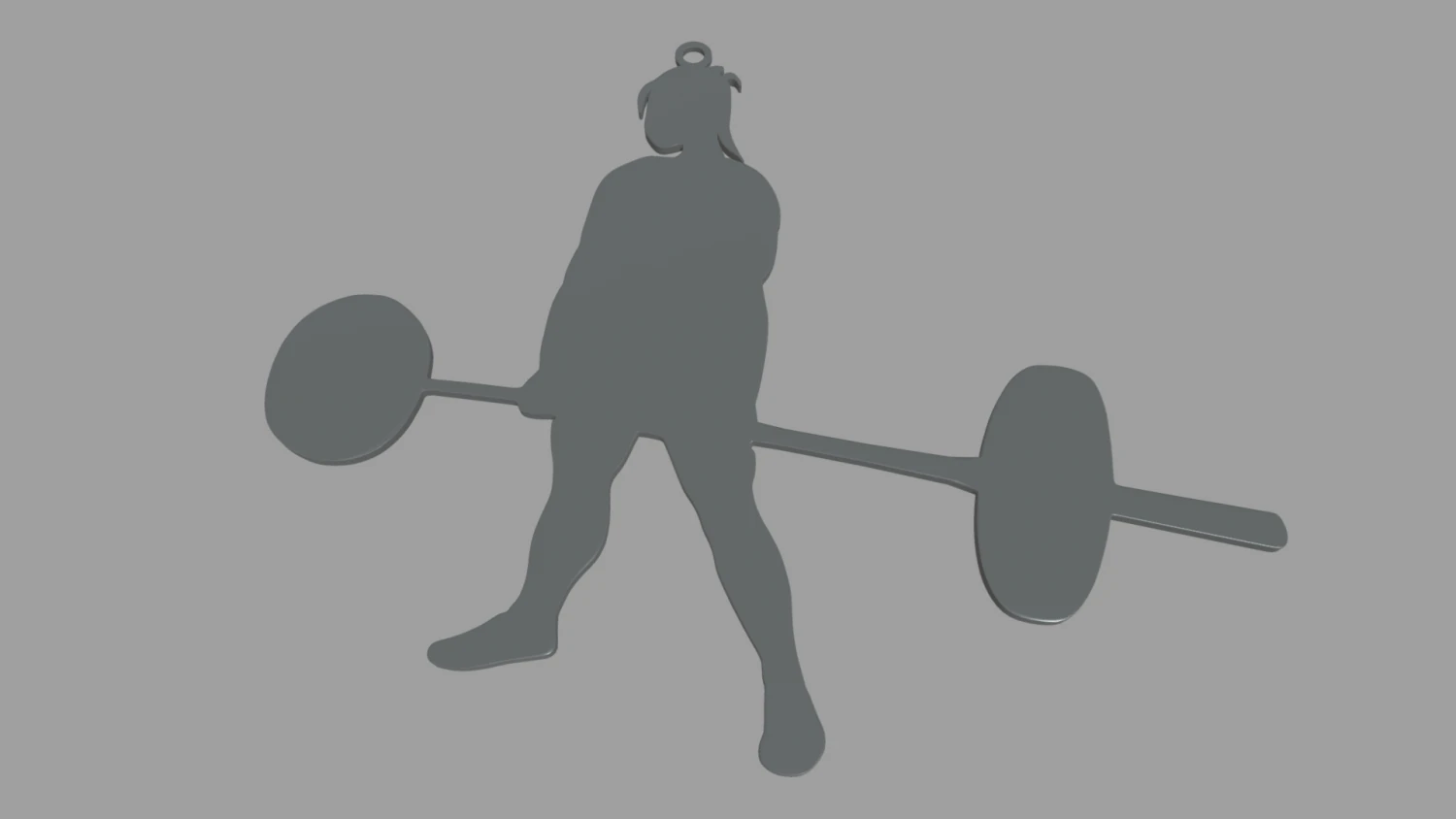 Deadlift Key Ring Chain 01 3D Print Model .c4d .max .obj .3ds .fbx .stl .blend 