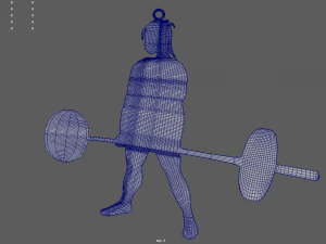 Deadlift Key Ring Chain 01 3D Print Model