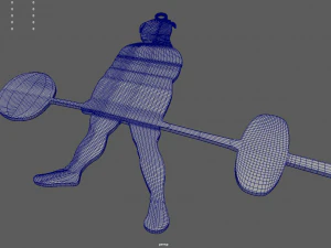 Deadlift Key Ring Chain 01 3D Print Model