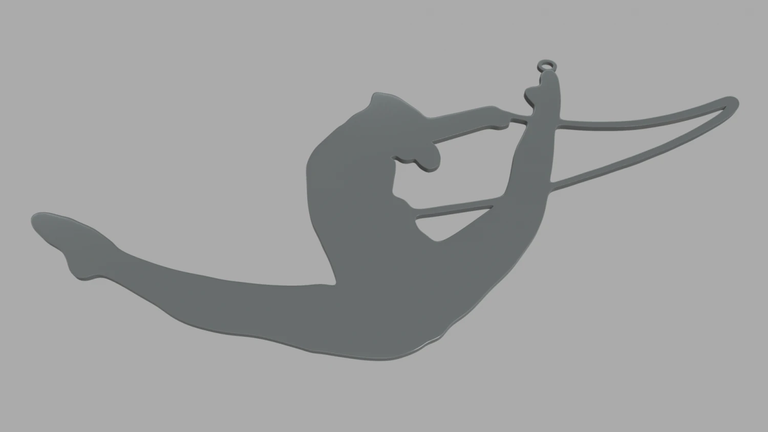 Rhythmic Gymnastics Key Ring Chain 01 3D Print Model .c4d .max .obj .3ds .fbx .stl .blend 