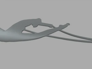 Rhythmic Gymnastics Key Ring Chain 01 3D Print Model