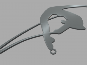 Rhythmic Gymnastics Key Ring Chain 01 3D Print Model