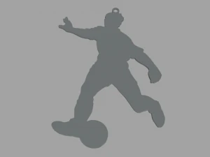 Fu&szlig;ball-Schl&uuml;sselanh&auml;nger 01 3D Druckmodell