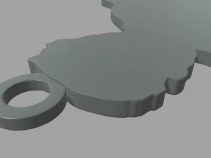 Soccer Key Ring Chain 01 3D Print Model